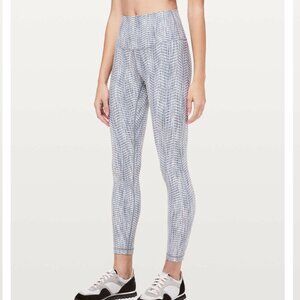 Lululemon Wunder Under High-Rise 7/8 Tight 25" | Luon Arrow Jacquard Battleship